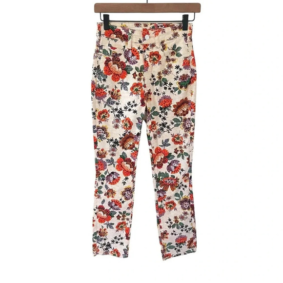 Anthropologie Pilcro The Cigarette Slim Straight Floral Jeans - Picture 4 of 9